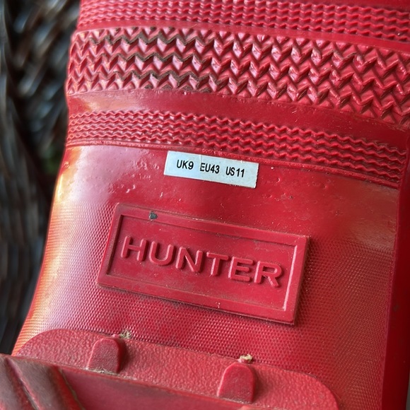 Red Flare Tall Adjustable Hunter Boots 11 - Picture 10 of 17